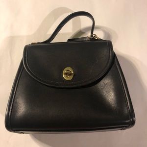 Coach Black Leather Mini Purse